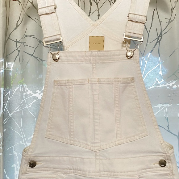 JOE’S Nicky off white shorts stretchy jean overalls - Picture 5 of 14